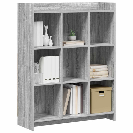 vidaXL Βιβλιοθήκη Γκρι Sonoma 87,5 x 30 x 111 εκ Επεξεργασμένο Ξύλο