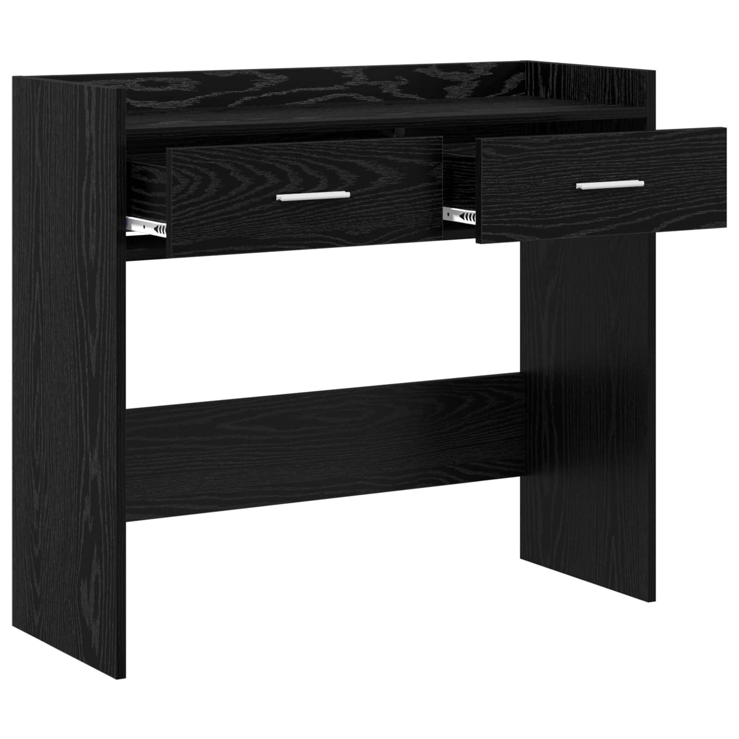 vidaXL Τραπέζι κονσόλας Μαύρη Δρυς 90 x 35 x 80 εκ Επεξεργασμένο Ξύλο