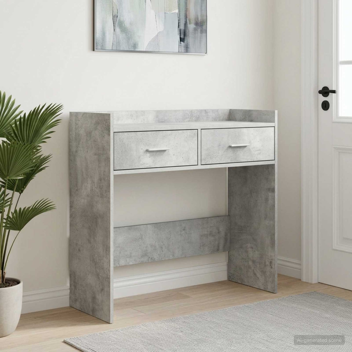 vidaXL Τραπέζι κονσόλας Γκρι Σκυροδέματος 90 x 35 x 80 εκ
