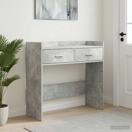 vidaXL Τραπέζι κονσόλας Γκρι Σκυροδέματος 90 x 35 x 80 εκ