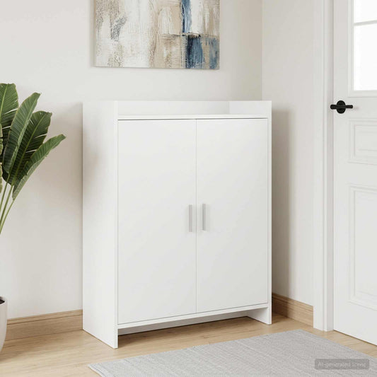 vidaXL Ντουλάπα Παπουτσιών Λευκό 73,5 x 36 x 92 εκ Επεξεργασμένο Ξύλο