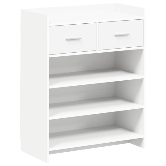 vidaXL Ντουλάπα Παπουτσιών Λευκό 73,5 x 36 x 92 εκ Επεξεργασμένο Ξύλο