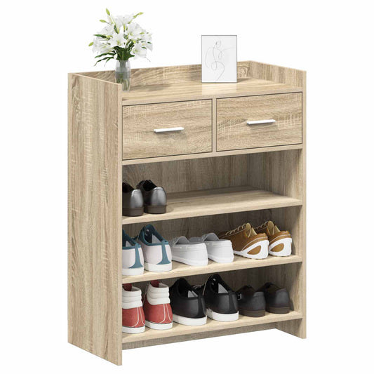 vidaXL Ντουλάπα Παπουτσιών με συρτάρι Sonoma Δρυς 73,5 x 36 x 92 εκ