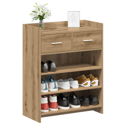 vidaXL Ντουλάπα Παπουτσιών με συρτάρι Artisan Δρυς 73,5 x 36 x 92 εκ