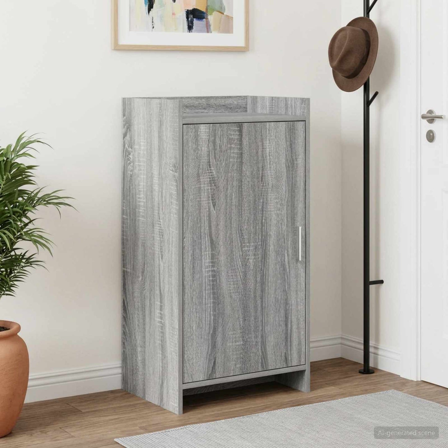 vidaXL Ντουλάπα Παπουτσιών με αποθήκευση Γκρι Sonoma 48 x 36 x 92 εκ