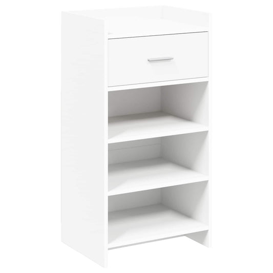 vidaXL Ντουλάπα Παπουτσιών Λευκό 48 x 36 x 92 εκ Επεξεργασμένο Ξύλο