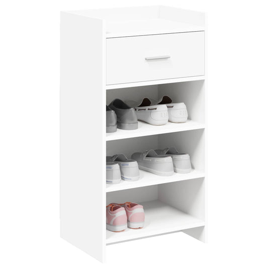vidaXL Ντουλάπα Παπουτσιών Λευκό 48 x 36 x 92 εκ Επεξεργασμένο Ξύλο