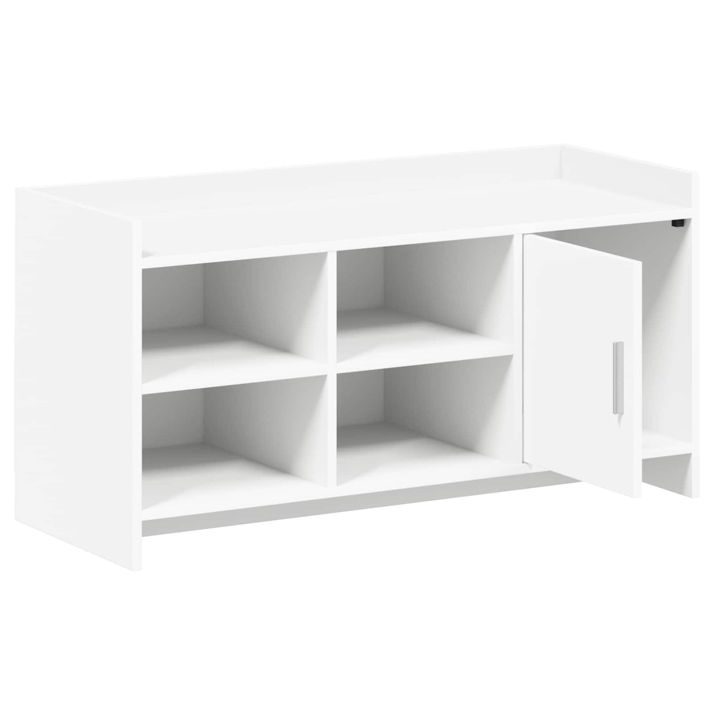 vidaXL Ντουλάπα Παπουτσιών Λευκό 100 x 39,5 x 51 εκ Επεξεργασμένο Ξύλο