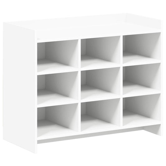 vidaXL Ντουλάπα Παπουτσιών Λευκό 85 x 39,5 x 70 εκ. Επεξεργασμένο Ξύλο