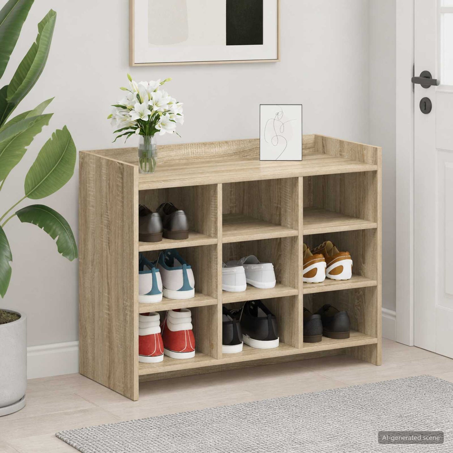 vidaXL Ντουλάπα Παπουτσιών Sonoma Δρυς 85 x 39,5 x 70 εκ.