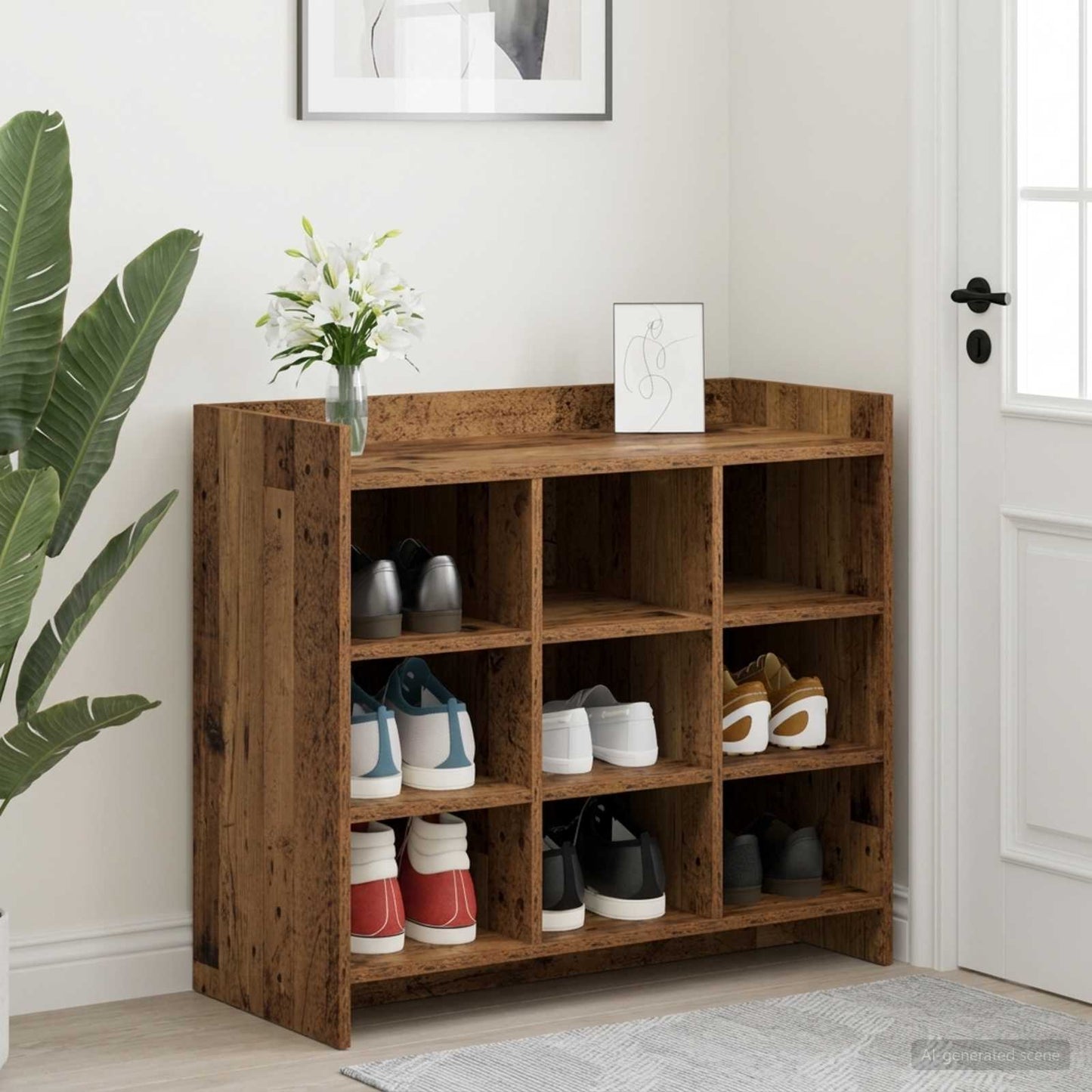 vidaXL Ντουλάπα Παπουτσιών 85 x 39,5 x 70 εκ. Επεξεργασμένο Ξύλο