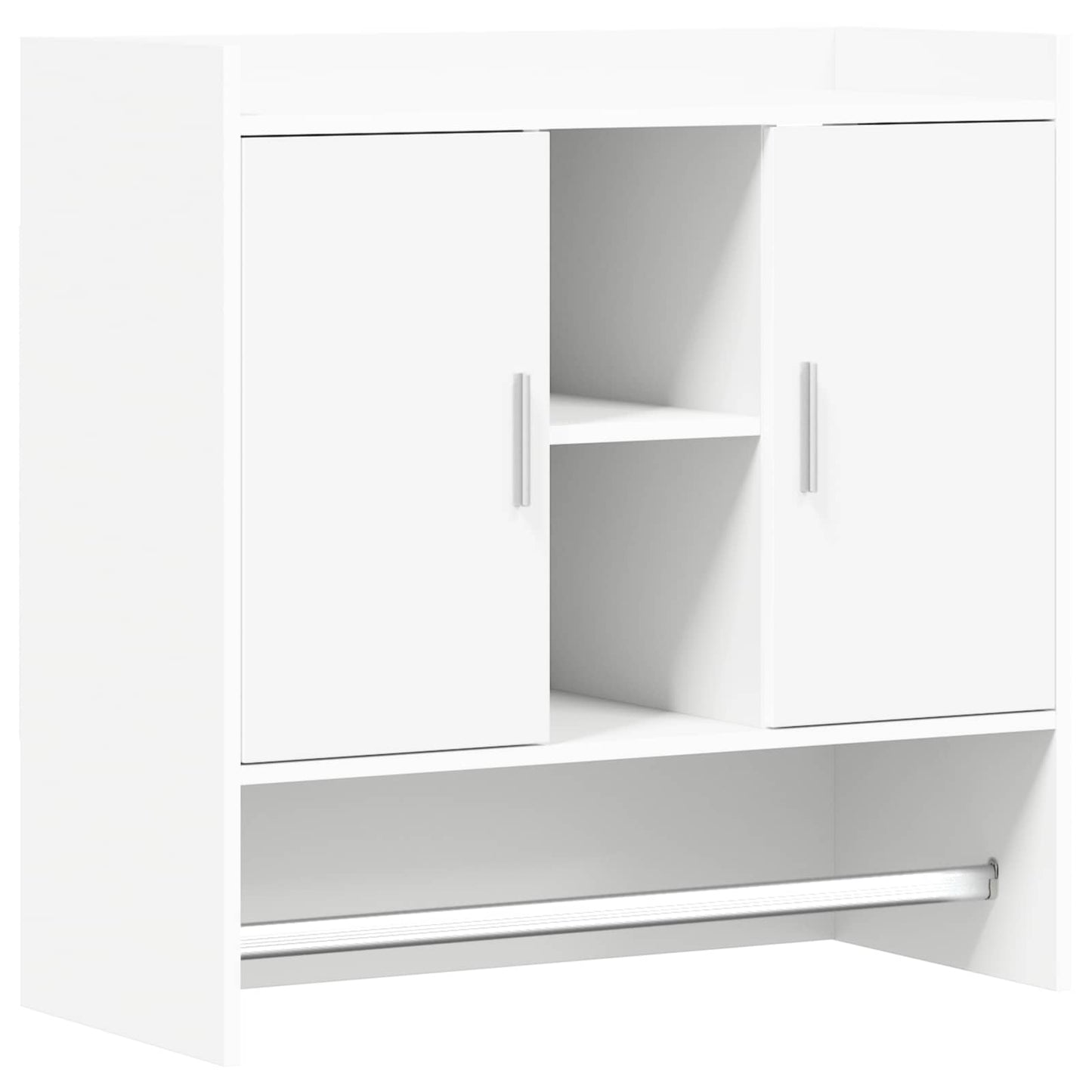 vidaXL Ράφι Τοίχου Επιτοίχιο Λευκό 80 x 36 x 80 εκ Επεξεργασμένο Ξύλο