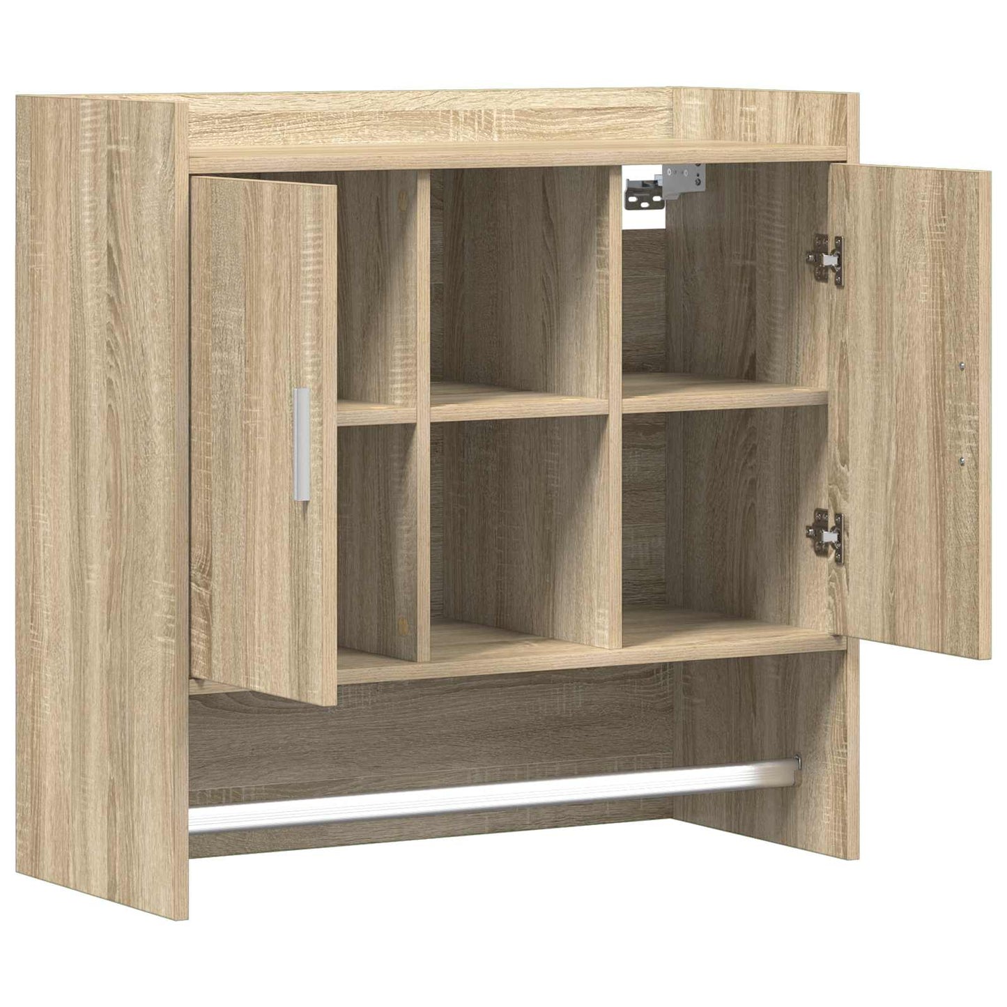 vidaXL Ράφι Τοίχου Επιτοίχιο Sonoma Δρυς 80 x 36 x 80 εκ