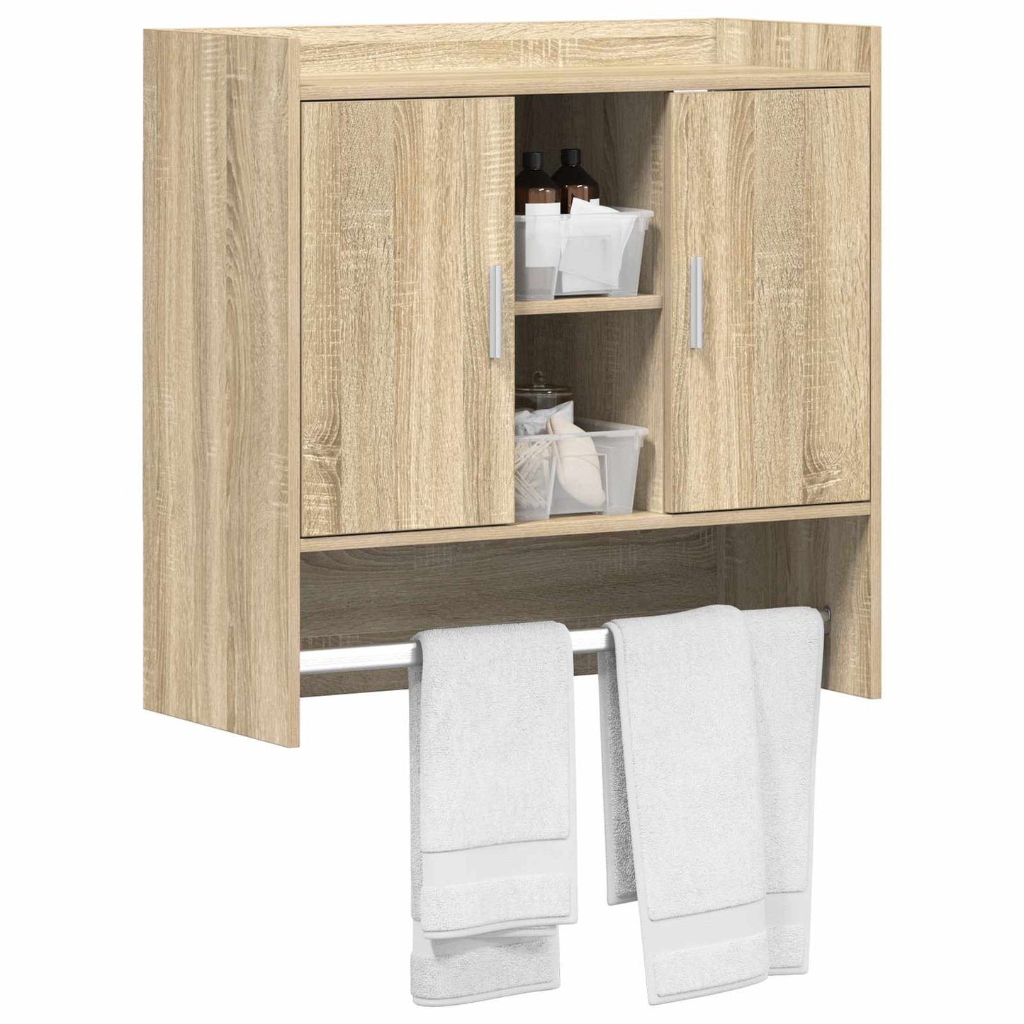 vidaXL Ράφι Τοίχου Επιτοίχιο Sonoma Δρυς 80 x 36 x 80 εκ
