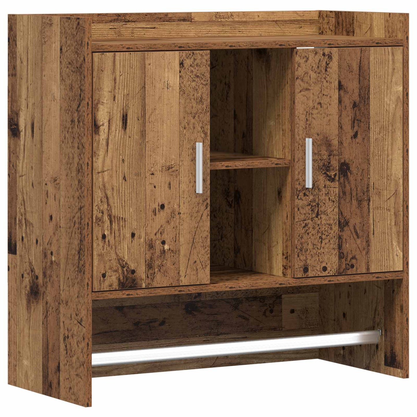 vidaXL Ράφι Τοίχου Επιτοίχιο Παλαιωμένο ξύλο 80 x 36 x 80 εκ