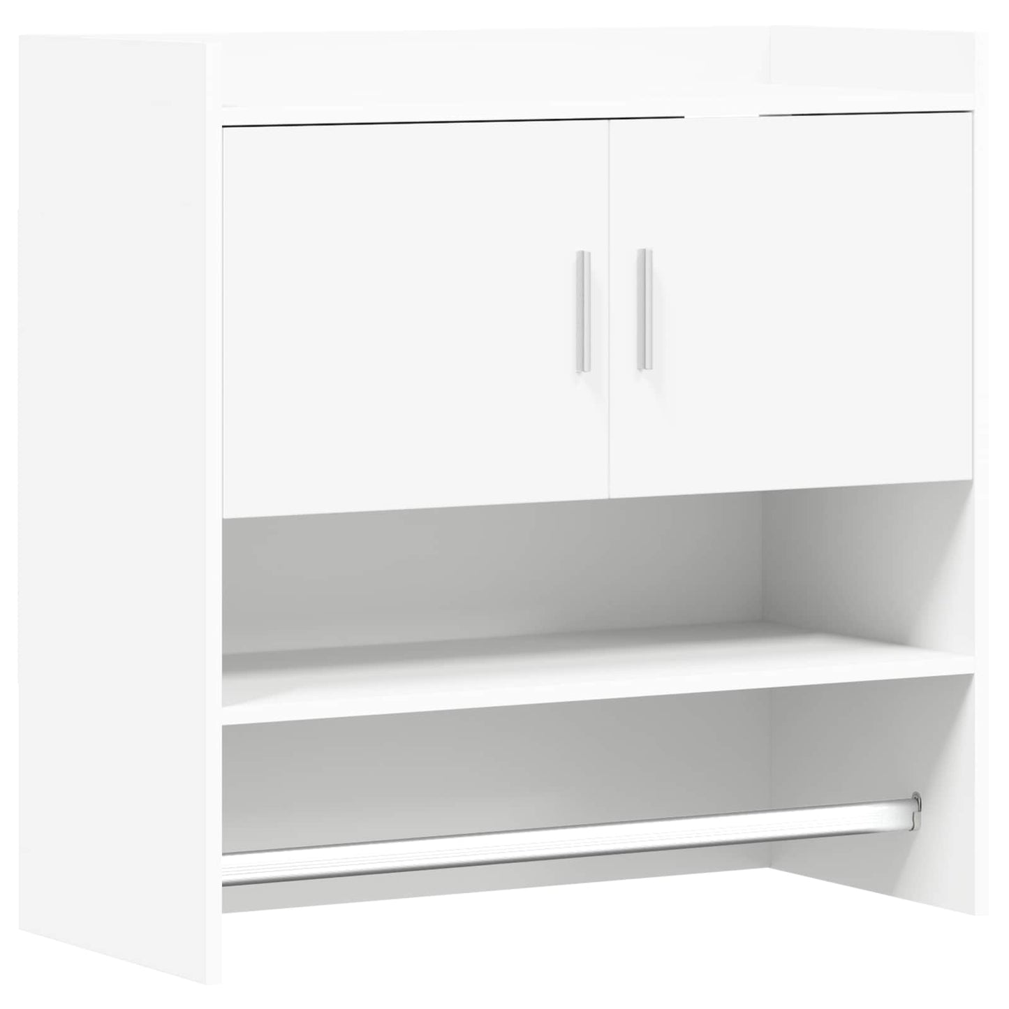 vidaXL Ράφι Τοίχου Επιτοίχιο Λευκό 80 x 36 x 80 εκ Επεξεργασμένο Ξύλο