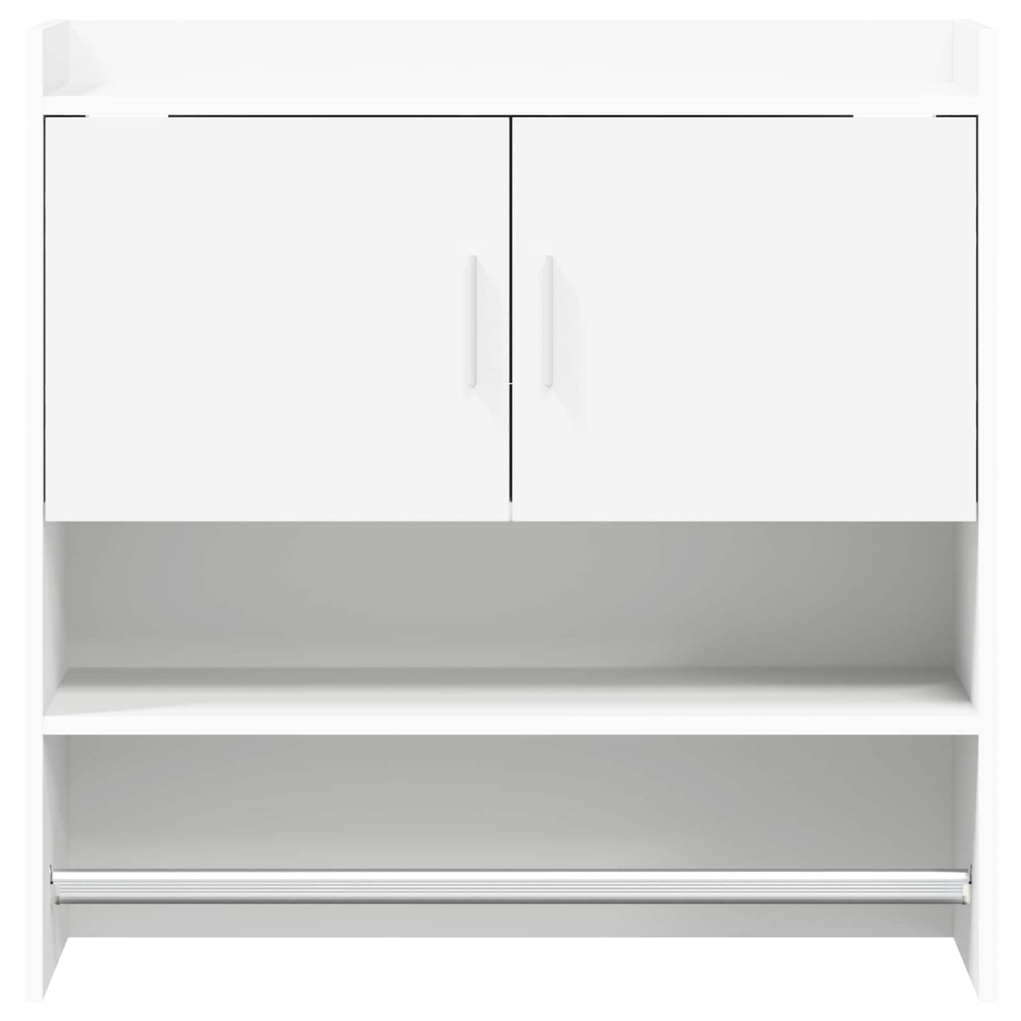 vidaXL Ράφι Τοίχου Επιτοίχιο Λευκό 80 x 36 x 80 εκ Επεξεργασμένο Ξύλο