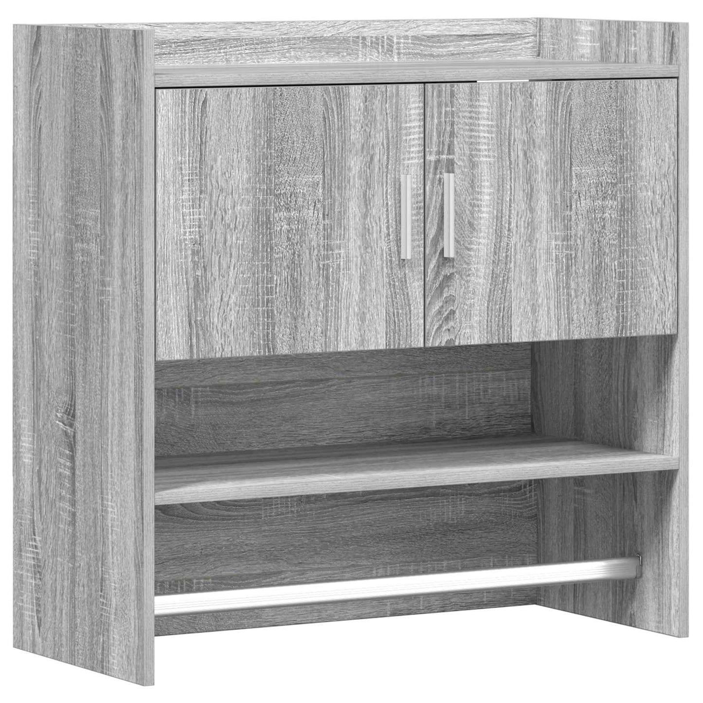 vidaXL Ράφι Τοίχου Επιτοίχιο Γκρι Sonoma 80 x 36 x 80 εκ