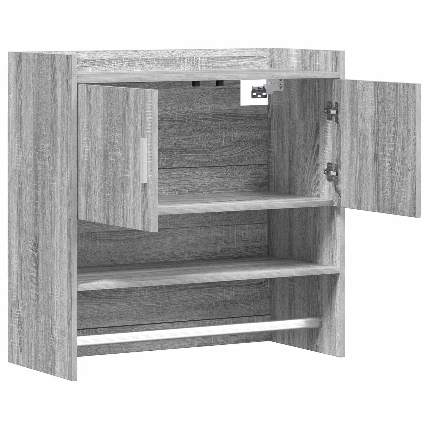 vidaXL Ράφι Τοίχου Επιτοίχιο Γκρι Sonoma 80 x 36 x 80 εκ