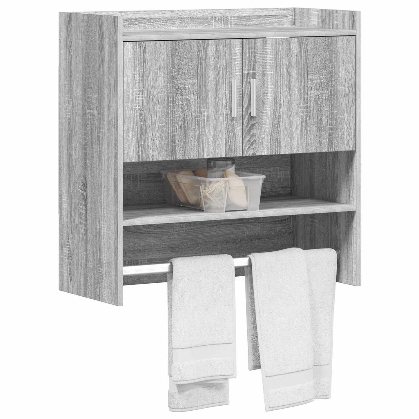 vidaXL Ράφι Τοίχου Επιτοίχιο Γκρι Sonoma 80 x 36 x 80 εκ