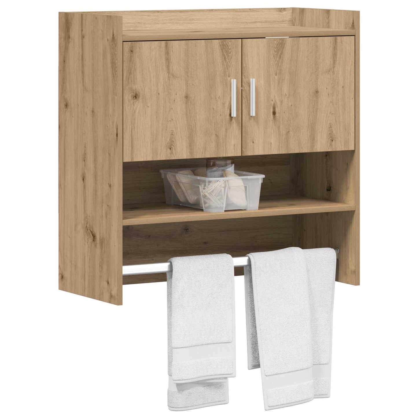 vidaXL Ράφι Τοίχου Επιτοίχιο Artisan Δρυς 80 x 36 x 80 εκ