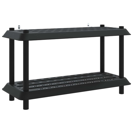 vidaXL Μονάδα Ραφιού 2 επίπεδα 100 x 40 x 55,5 εκ. PP Ανθρακί