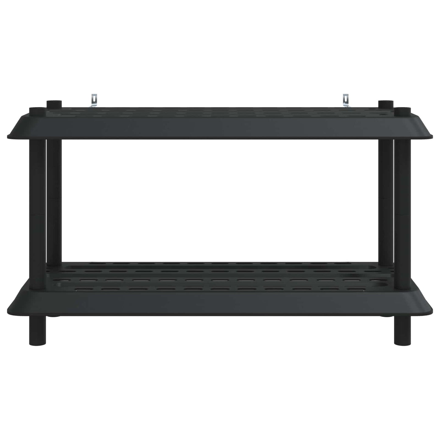 vidaXL Μονάδα Ραφιού 2 επίπεδα 100 x 40 x 55,5 εκ. PP Ανθρακί