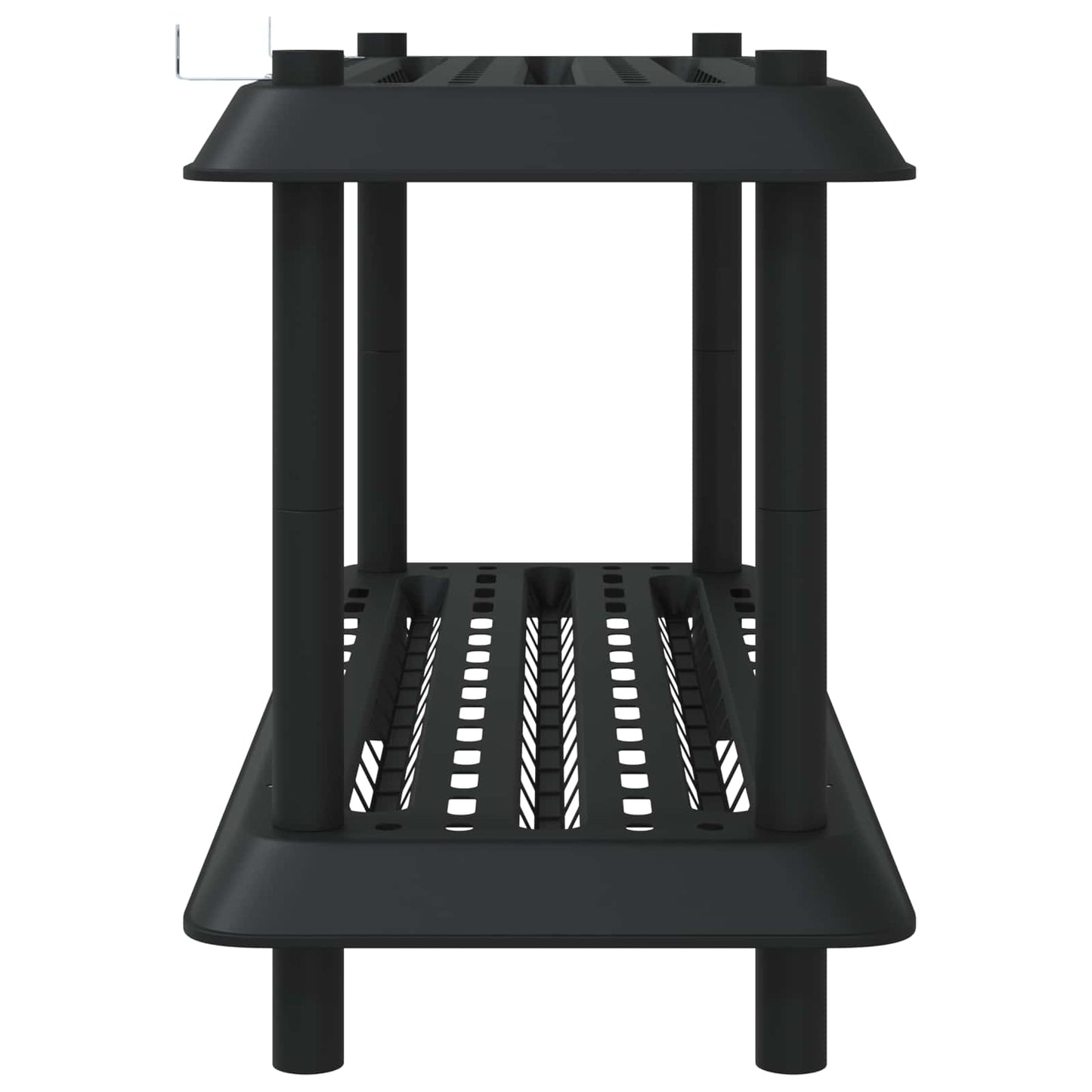 vidaXL Μονάδα Ραφιού 2 επίπεδα 100 x 40 x 55,5 εκ. PP Ανθρακί