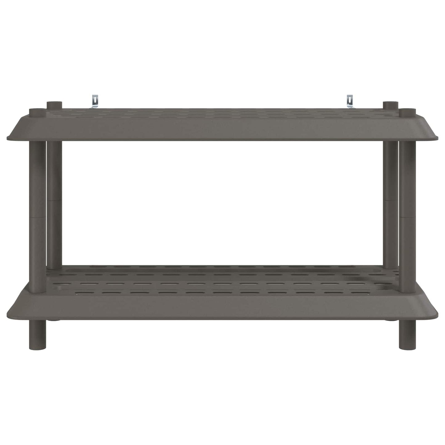 vidaXL Μονάδα Ραφιού 2 επίπεδα 100 x 40 x 55,5 εκ PP Ανοιχτό γκρι