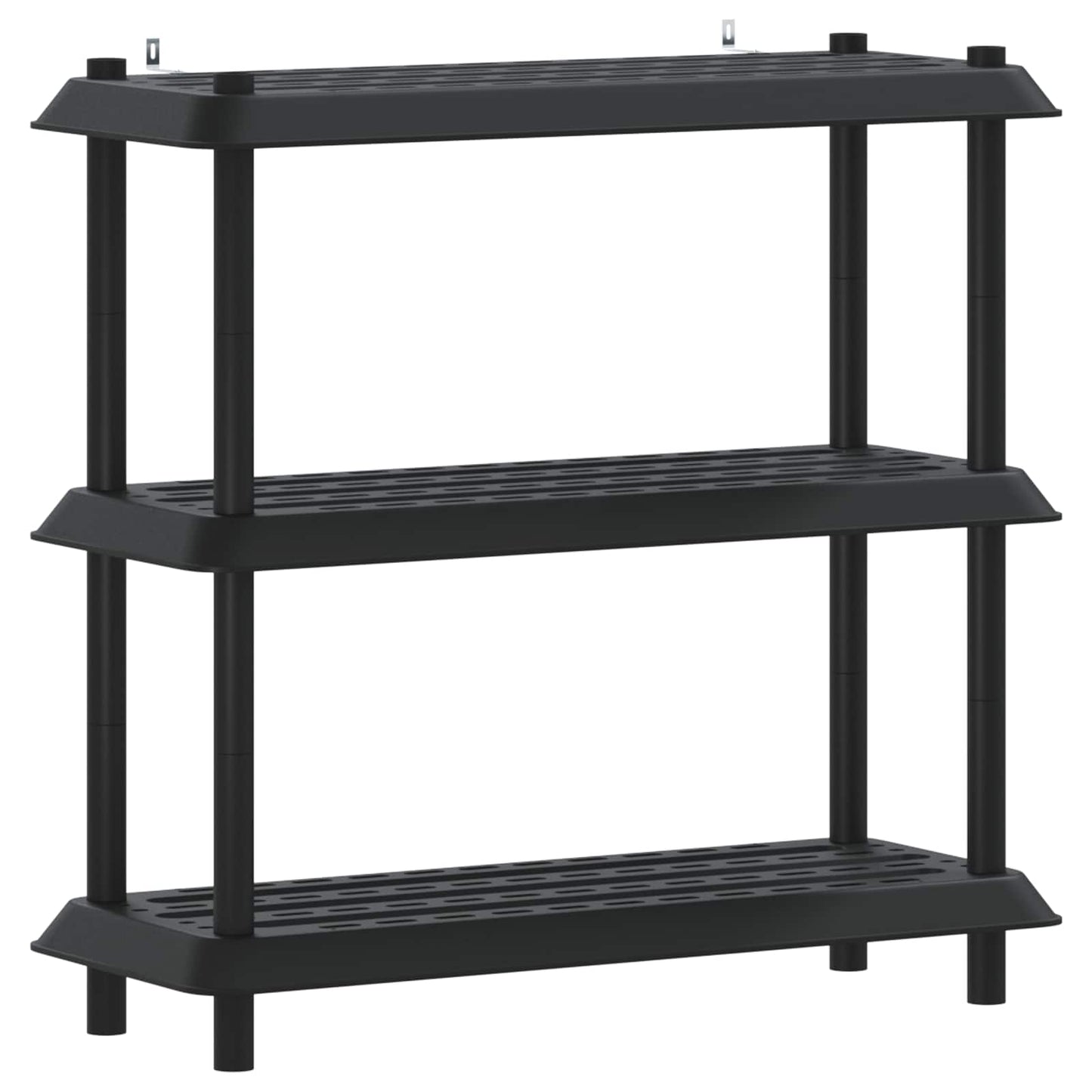 vidaXL Μονάδα Ραφιού 3 επίπεδα 100 x 40 x 96 εκ. PP Ανθρακί