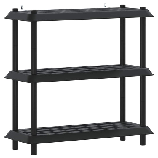 vidaXL Μονάδα Ραφιού 3 επίπεδα 100 x 40 x 96 εκ. PP Ανθρακί