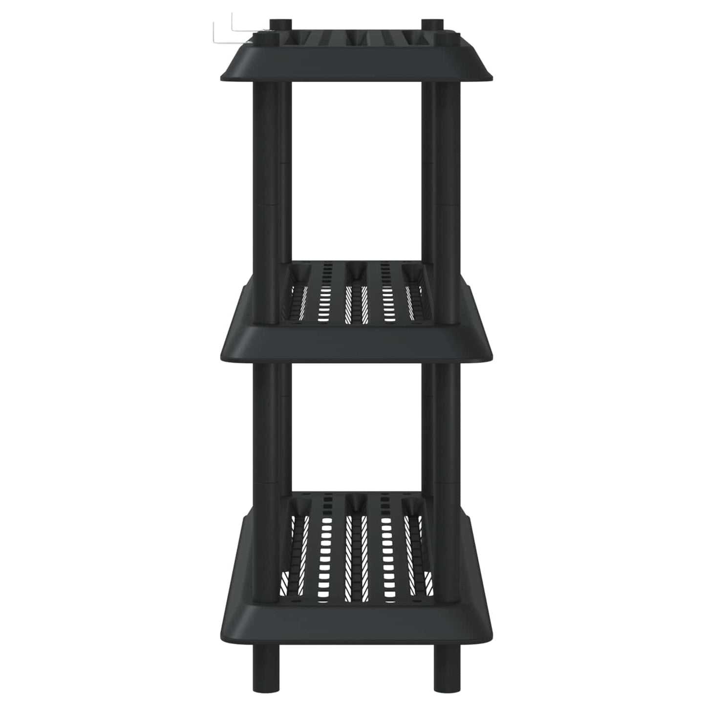 vidaXL Μονάδα Ραφιού 3 επίπεδα 100 x 40 x 96 εκ. PP Ανθρακί