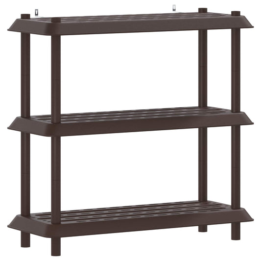 vidaXL Μονάδα Ραφιού 3 επίπεδα 100 x 40 x 96 εκ. PP Καφέ