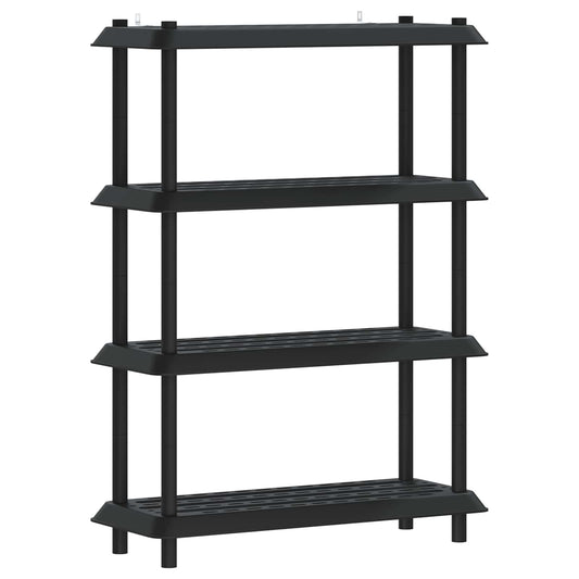 vidaXL Μονάδα Ραφιού 4 επίπεδα 100 x 40 x 136,5 εκ PP Ανθρακί