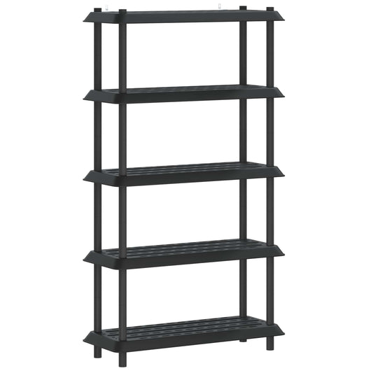 vidaXL Μονάδα Ραφιού 5 επίπεδα 100 x 40 x 177 εκ PP Ανθρακί