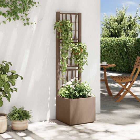 vidaXL Κηποτινάκι με Τρέλα Καφέ 36 x 36 x 140 εκ. PP