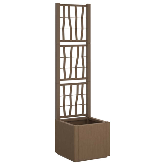 vidaXL Κηποτινάκι με Τρέλα Καφέ 36 x 36 x 140 εκ. PP