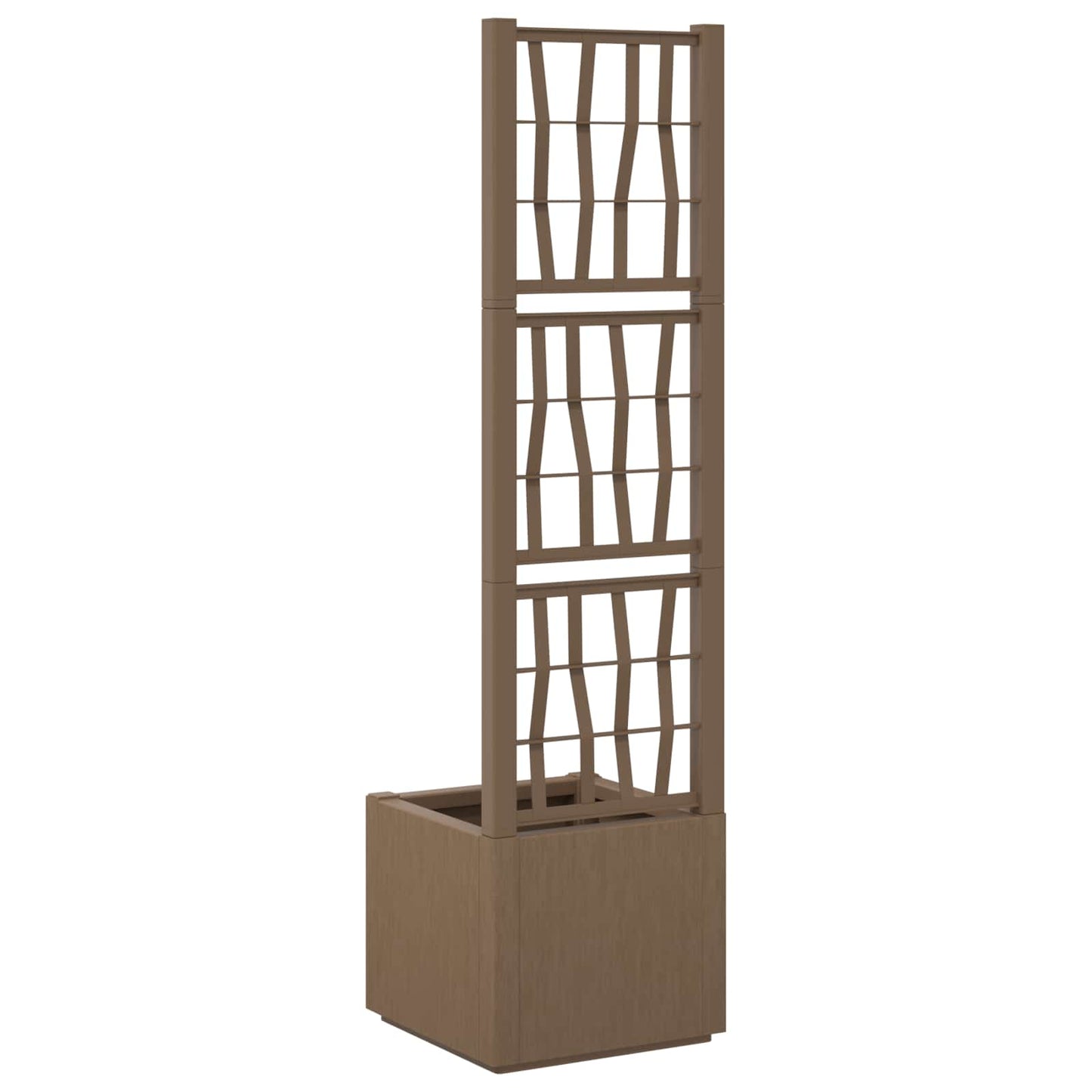 vidaXL Κηποτινάκι με Τρέλα Καφέ 36 x 36 x 140 εκ. PP
