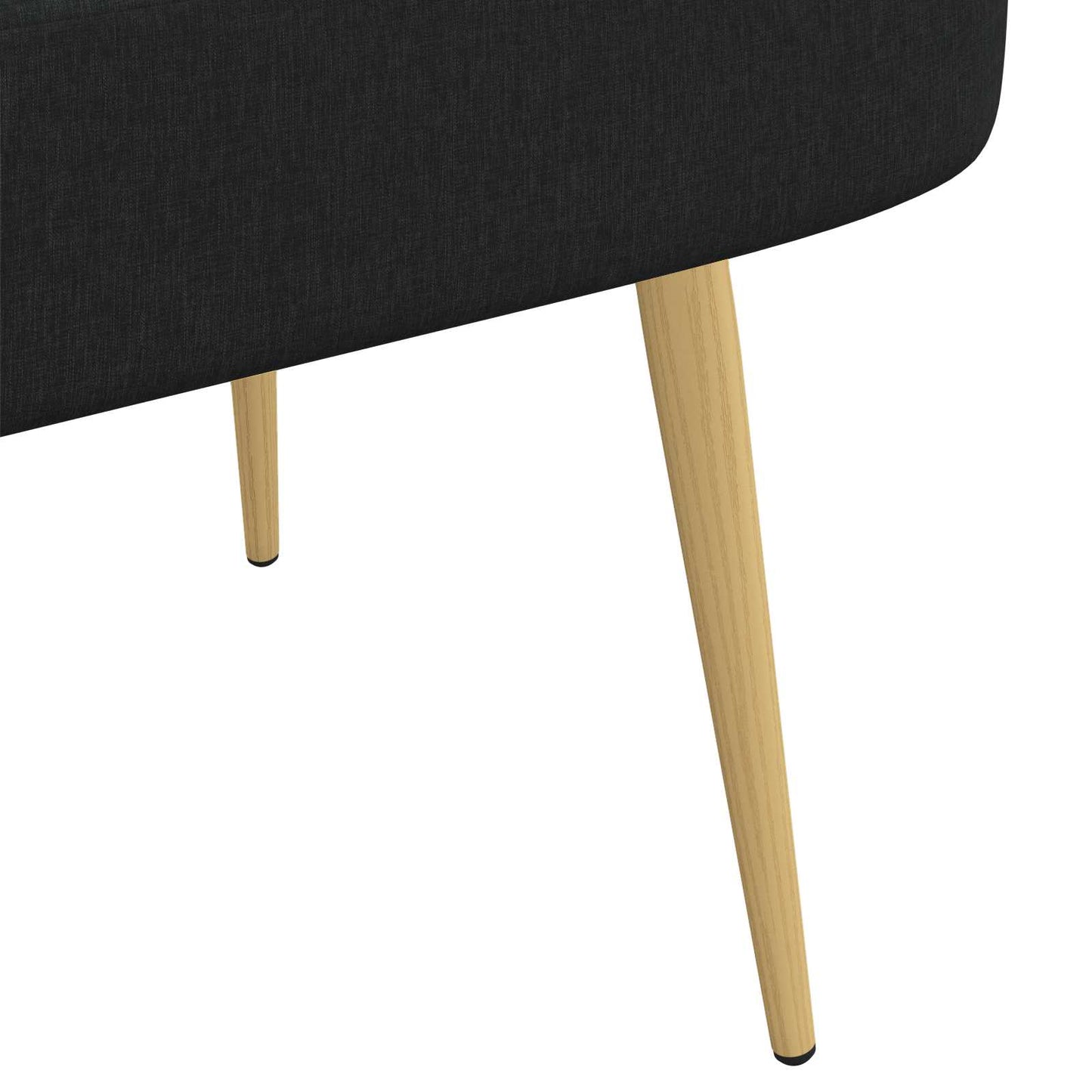vidaXL Δερμάτινος Πάγκος με Πλάτη Μαύρο 110 x 60 x 76 cm Πολυεστέρας