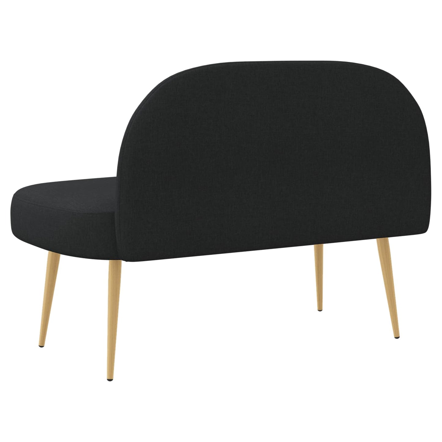 vidaXL Δερμάτινος Πάγκος με Πλάτη Μαύρο 110 x 60 x 76 cm Πολυεστέρας