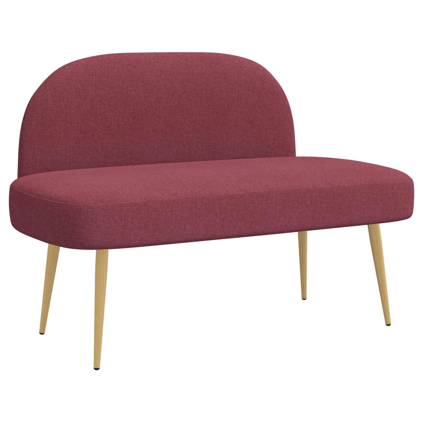 vidaXL Δερμάτινος Πάγκος με Πλάτη Μπορντό 110 x 60 x 76 cm Πολυεστέρας