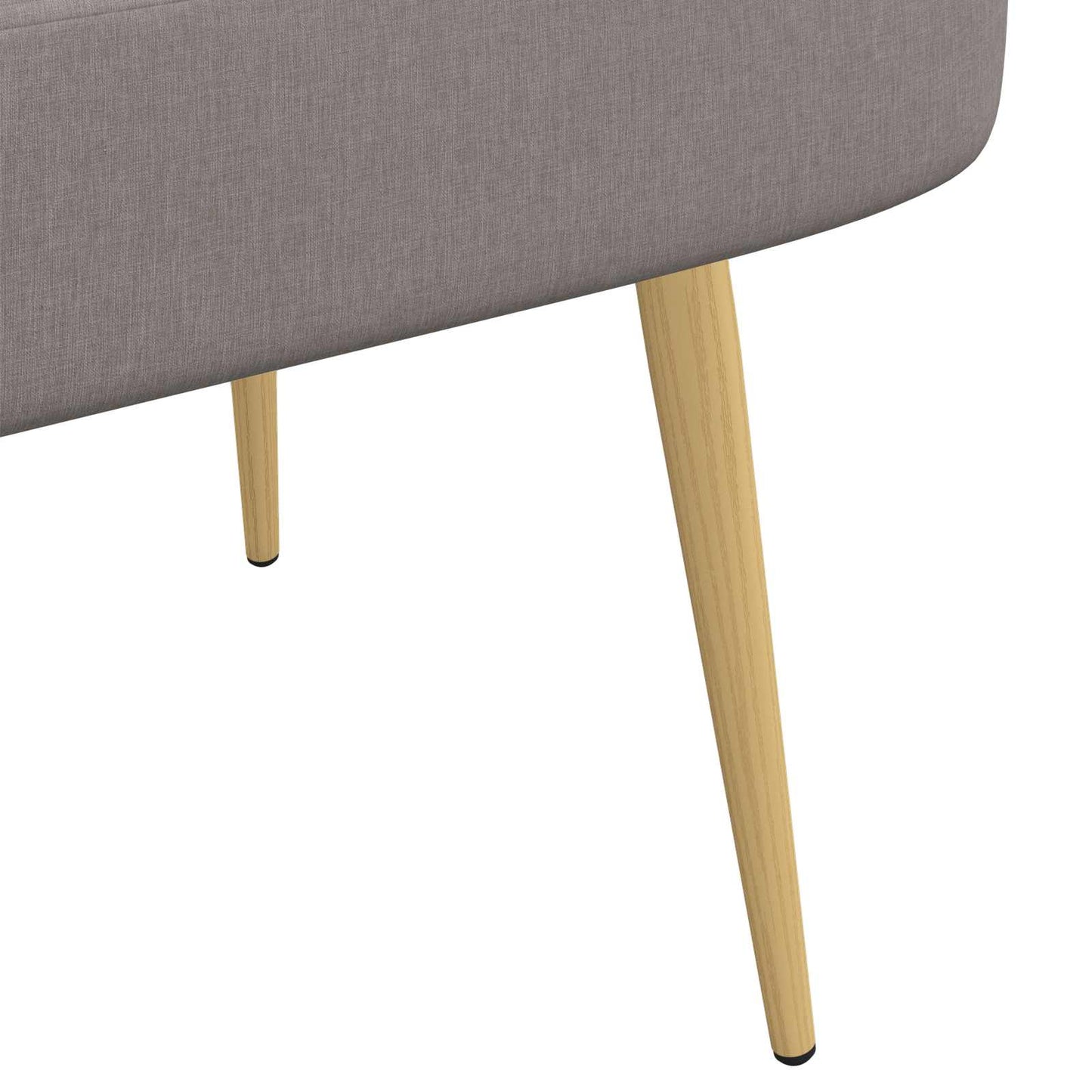 vidaXL Δερμάτινος Πάγκος με Πλάτη Taupe 110 x 60 x 76 cm Πολυεστέρας