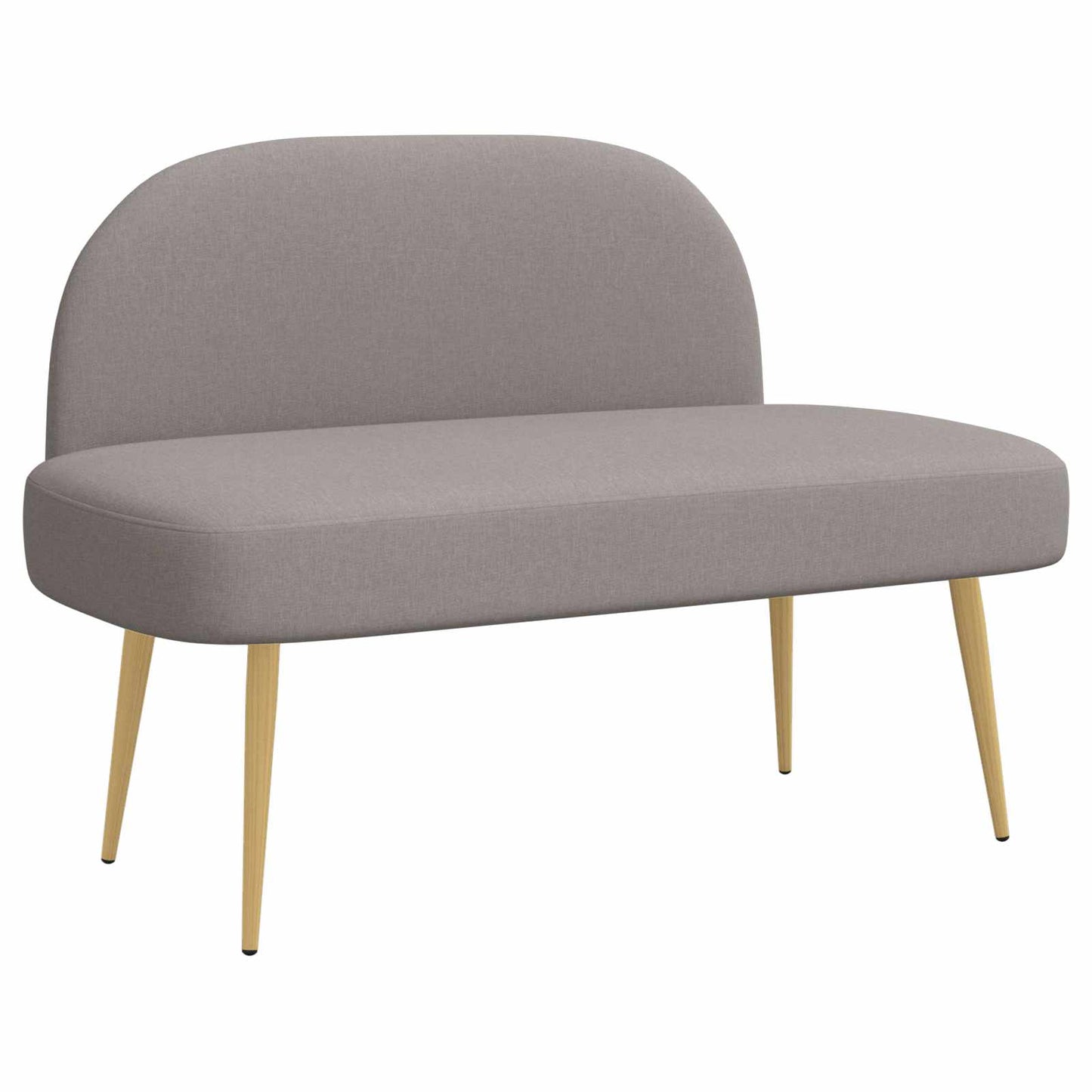 vidaXL Δερμάτινος Πάγκος με Πλάτη Taupe 110 x 60 x 76 cm Πολυεστέρας