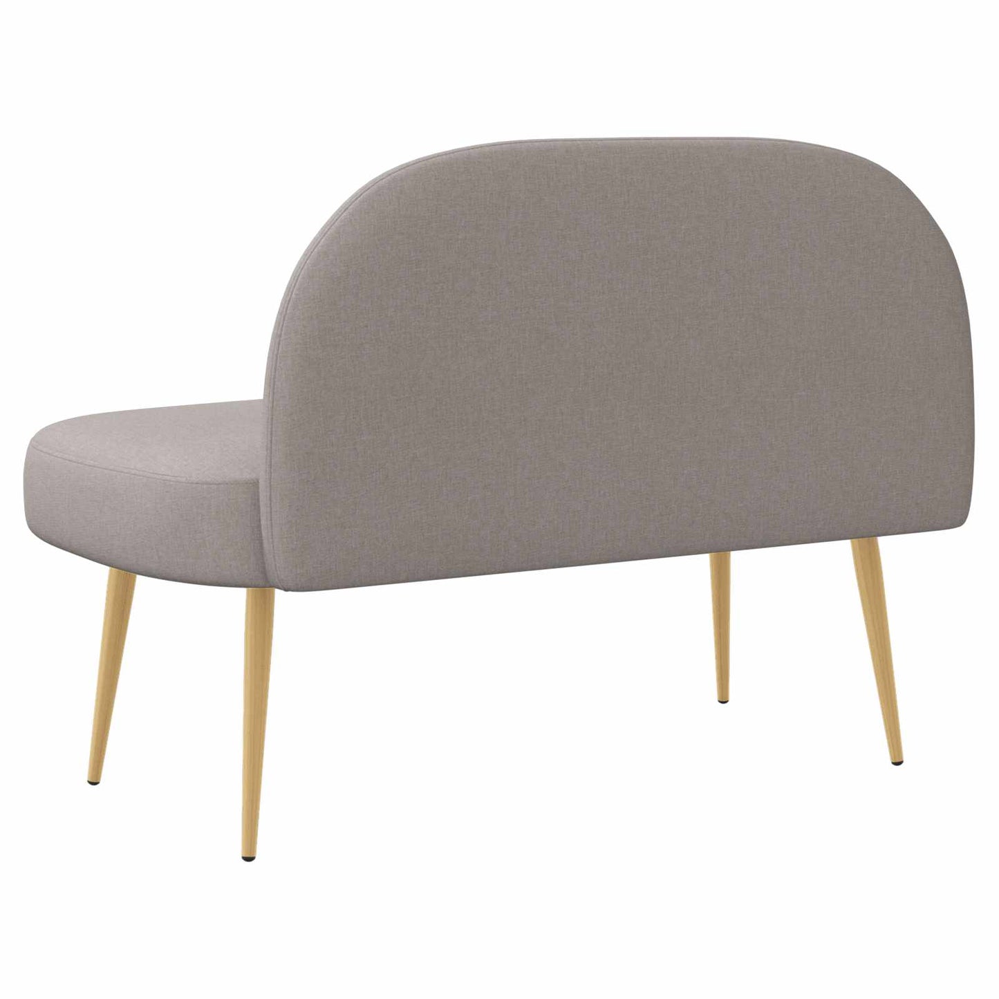 vidaXL Δερμάτινος Πάγκος με Πλάτη Taupe 110 x 60 x 76 cm Πολυεστέρας
