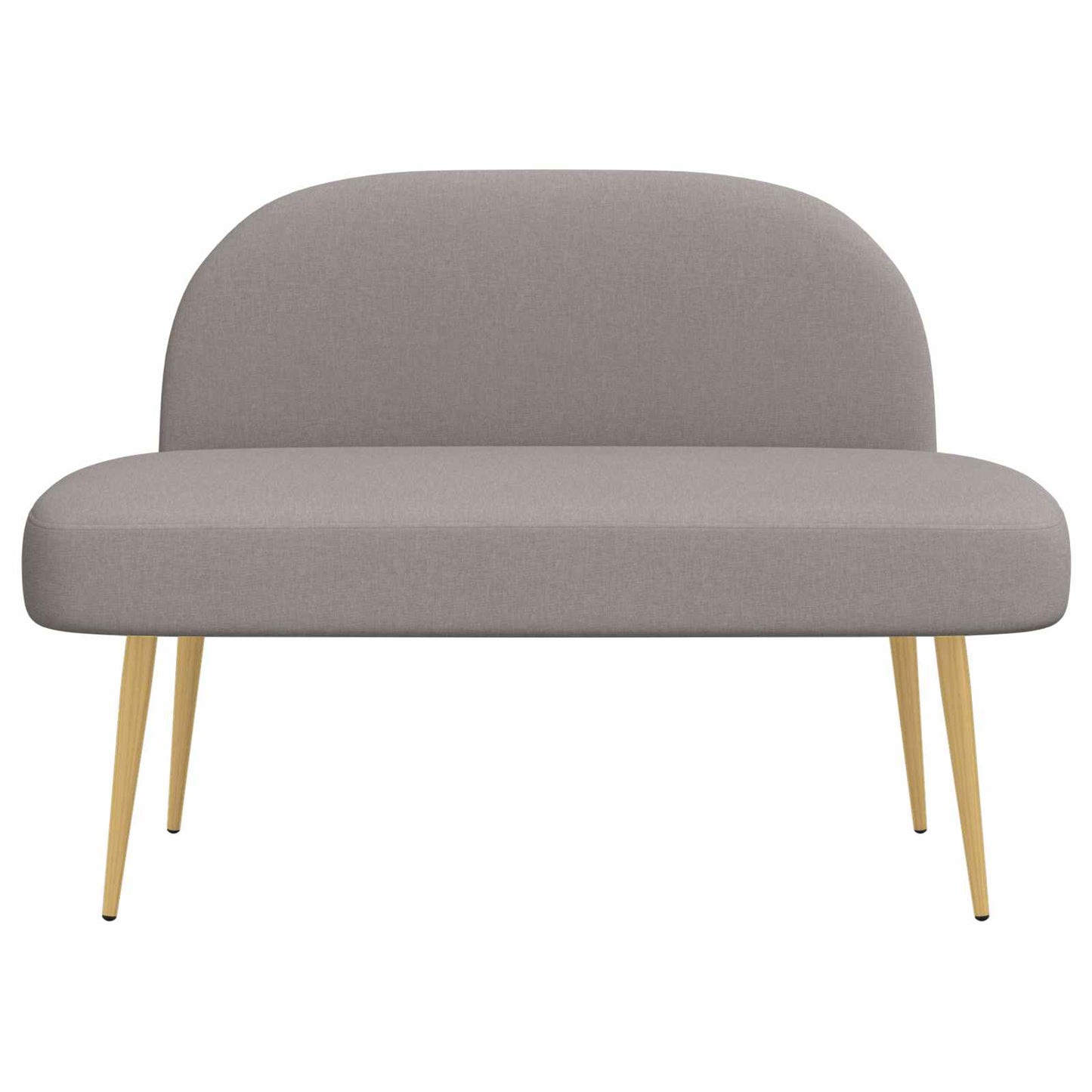 vidaXL Δερμάτινος Πάγκος με Πλάτη Taupe 110 x 60 x 76 cm Πολυεστέρας
