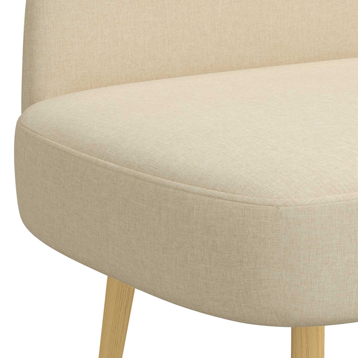 vidaXL Δερμάτινος Πάγκος με Πλάτη Κρεμ 110 x 60 x 76 cm Πολυεστέρας