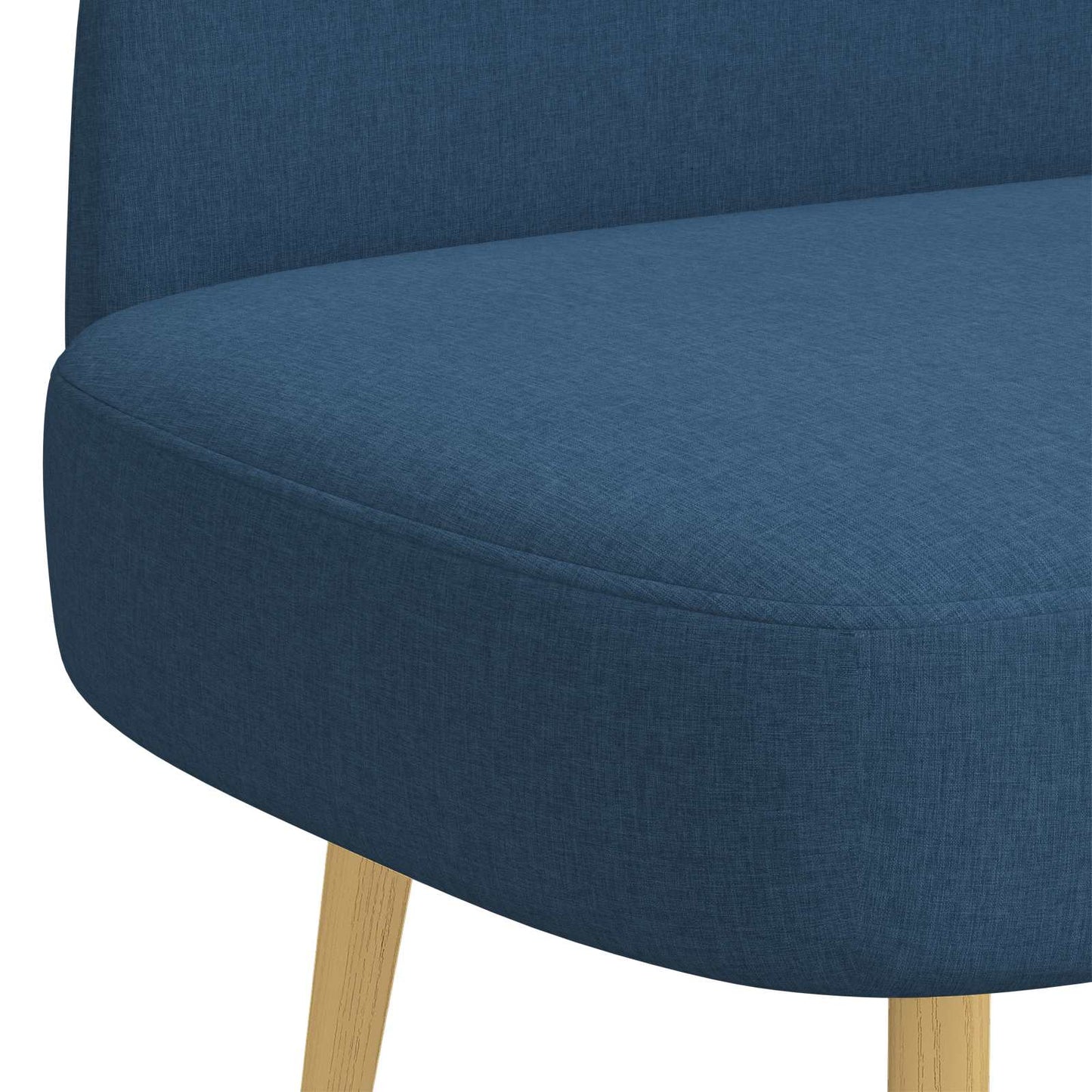 vidaXL Δερμάτινος Πάγκος με Πλάτη Μπλε 110 x 60 x 76 cm Πολυεστέρας