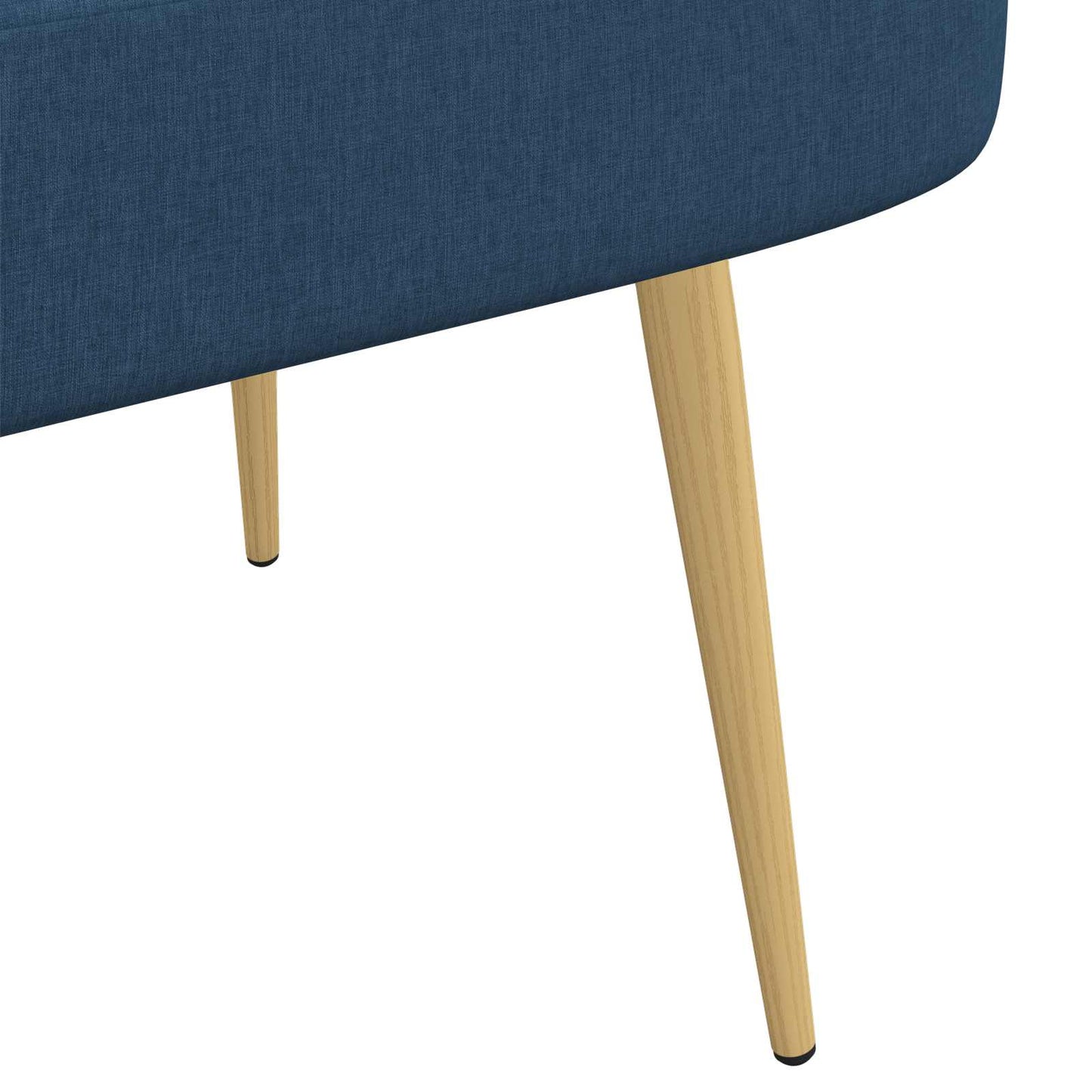 vidaXL Δερμάτινος Πάγκος με Πλάτη Μπλε 110 x 60 x 76 cm Πολυεστέρας