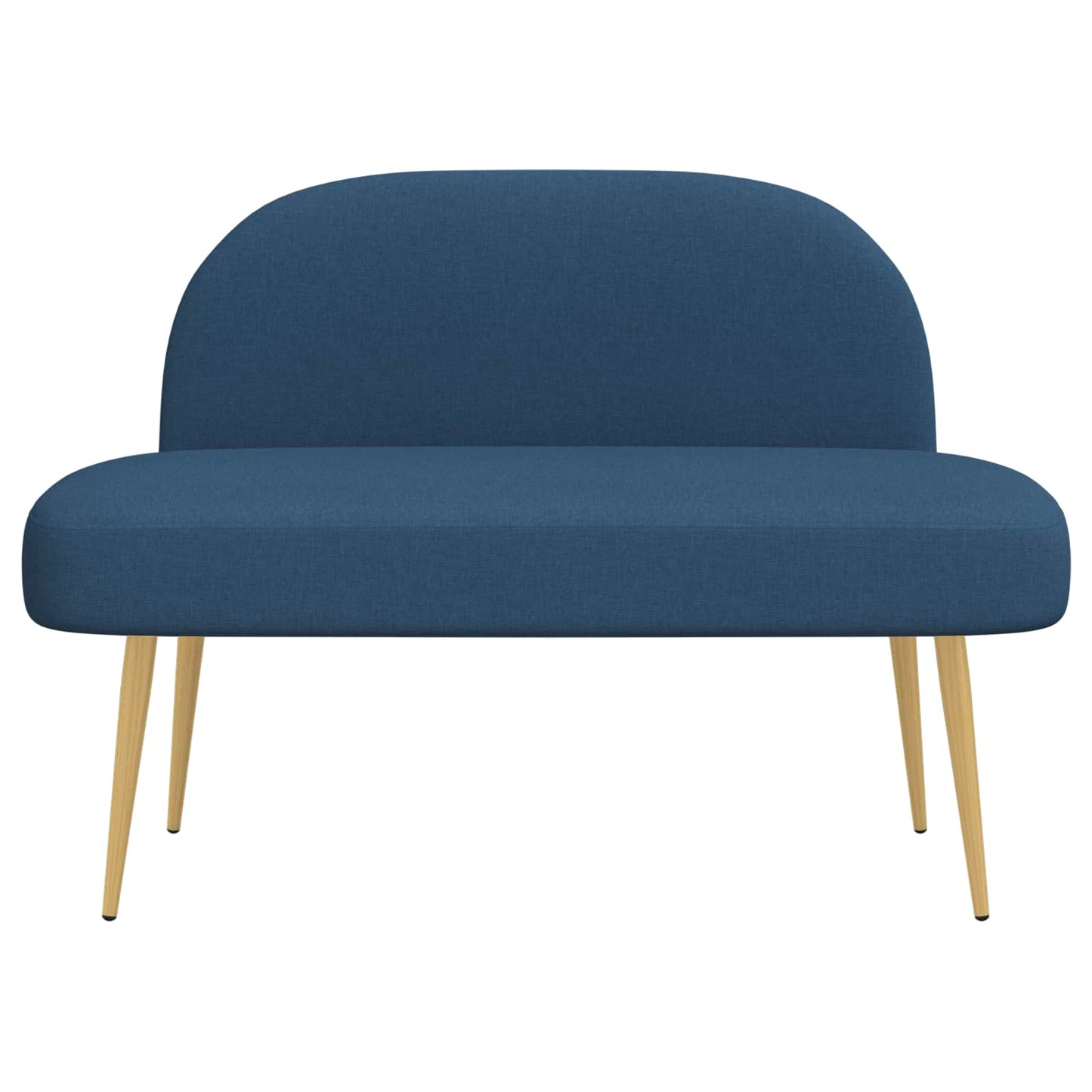 vidaXL Δερμάτινος Πάγκος με Πλάτη Μπλε 110 x 60 x 76 cm Πολυεστέρας