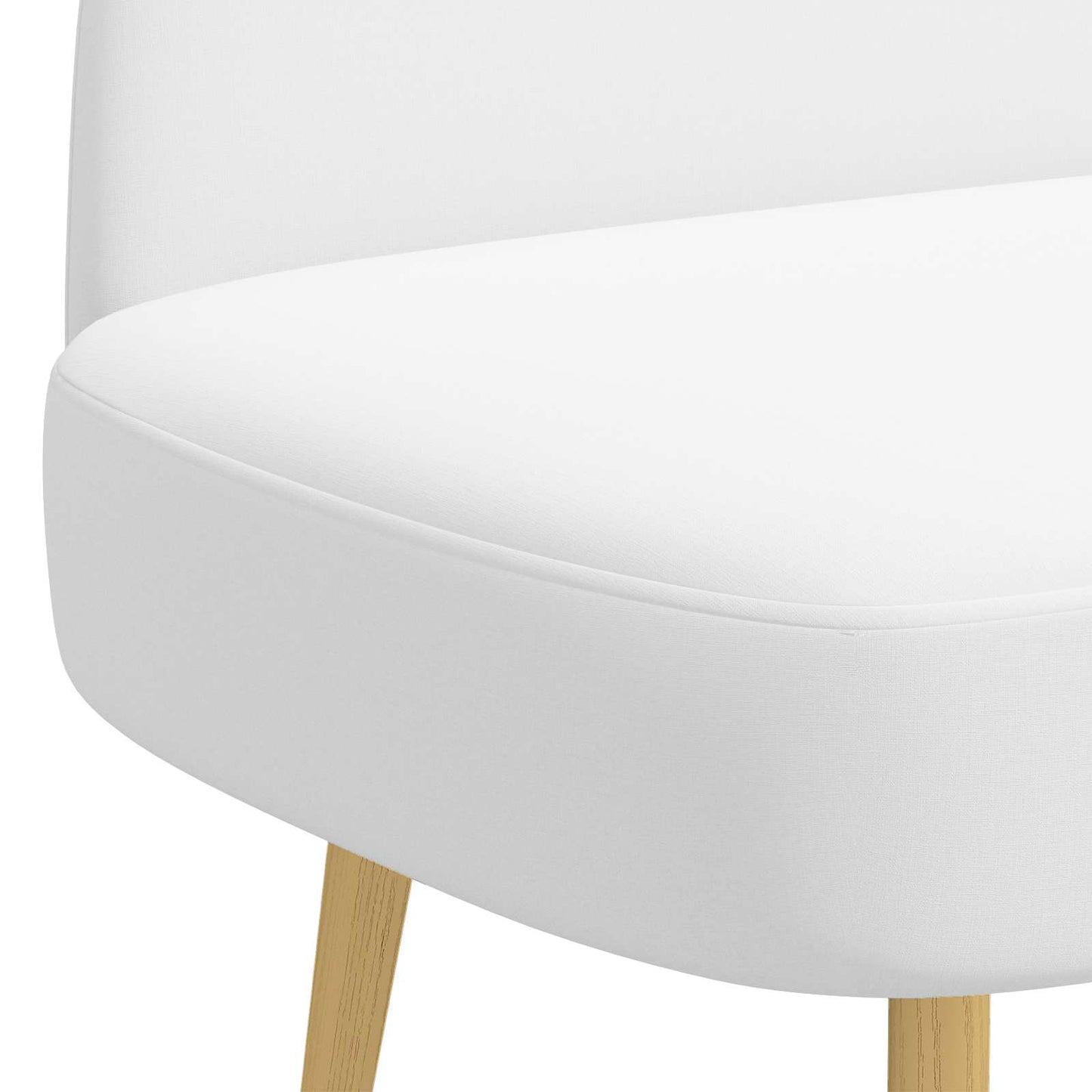 vidaXL Δερμάτινος Πάγκος με Πλάτη Λευκό 110 x 60 x 76 cm Πολυεστέρας
